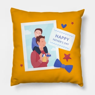 father and son - father's day - i love dad Pillow