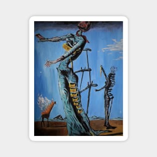 Painting The Burning Giraffe Salvador Dali T-Shirt T-Shirt Magnet