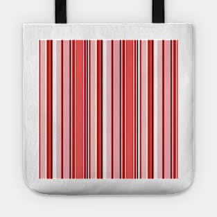 Vertical lines in red color harmony Tote