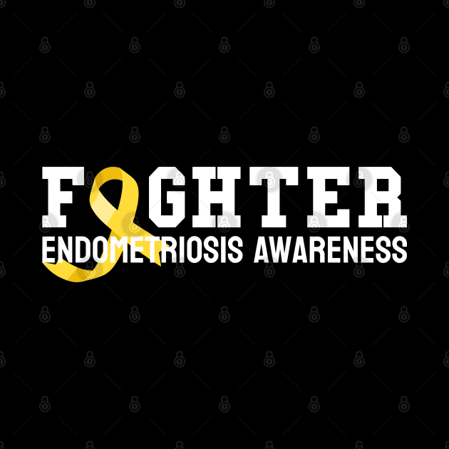 Fighter Endometriosis Awareness Month Ribbon Endo Warrior by Shopinno Shirts