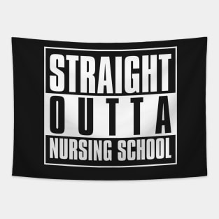 Straight Outta Nursing School Tapestry