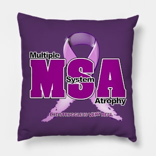 Multiple System Atrophy Awareness Ribbon (FightingMSA) Pillow