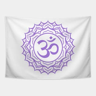 Sahasrara/Crown Chakra+Sanskrit Purple Tapestry