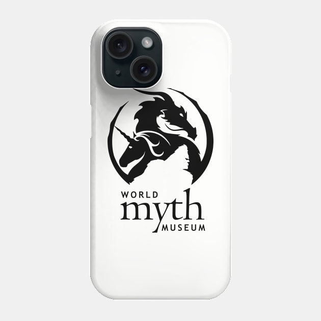 World Myth Museum Logo - Black Phone Case by World Myth Museum