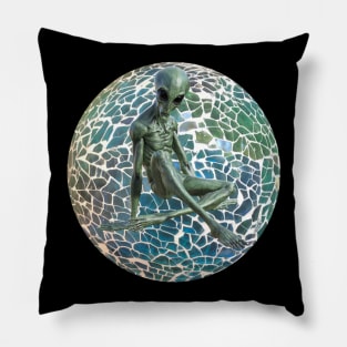 Alien Chillin on his Planet Pillow