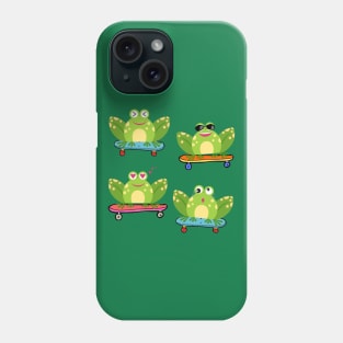 Frog on Skateboard Phone Case