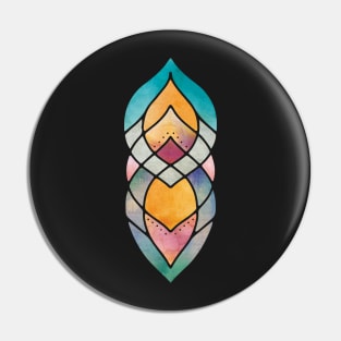 Stained Glass Geometry #3 - Queen of HeArts Pin