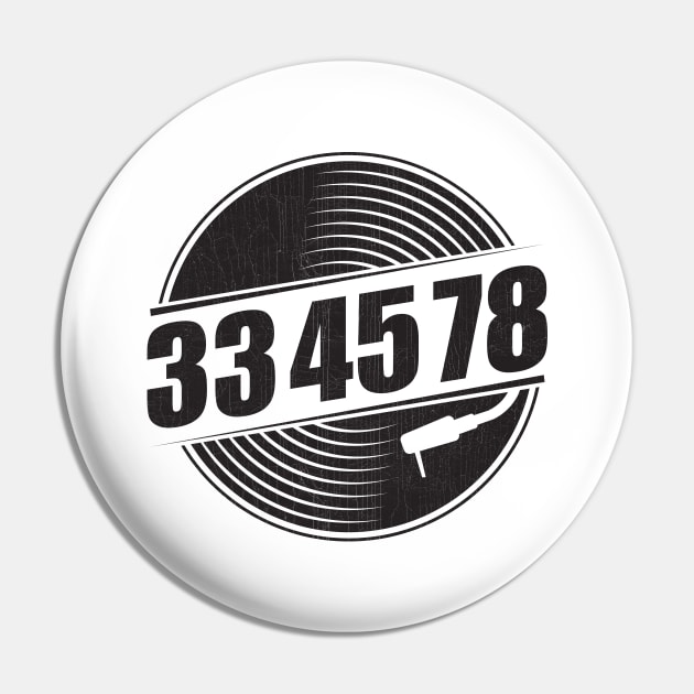 33 45 78 RPM Record & Vinyl Lovers Gift print Pin by theodoros20