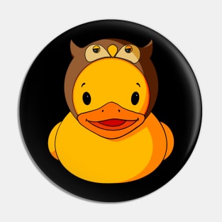 Owl Hat Rubber Duck Pin