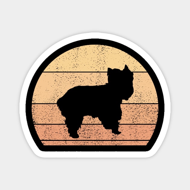 Retro Sunset Yorkshire Terrier Magnet by Shirtjaeger