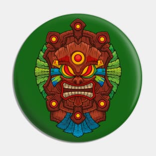 Tiki Mask Maui Pin