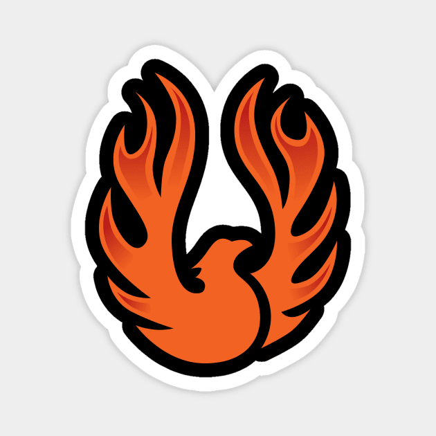 Phoenix Flame Bird Rise From The Ashes Magnet by Doodl