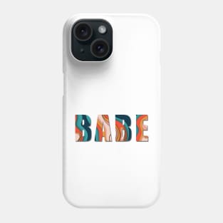 Papercut quote Babe in bold retro colors Phone Case