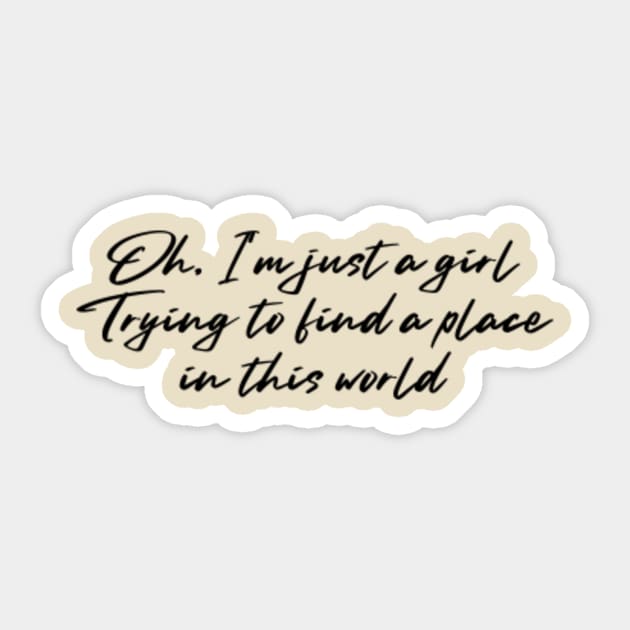 A Place in This World lyrics - Taylor Swift - Sticker