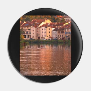 Evening Row - Belleville on Meuse River, France Pin