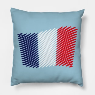 Flag Of France / Tricolour (Scribble) Pillow