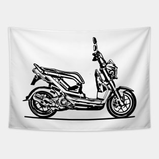 Zoomer Krabi Motorcycle Sketch Art Tapestry