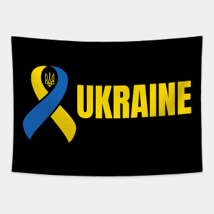 Ukraine Ribbon Ukrainian Pride Love and Unity Design Tapestry