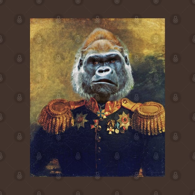 Gorilla Retro Military Portrait by UselessRob