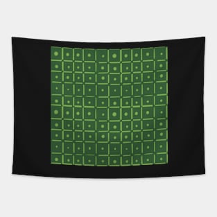 Dot Game, Dark green Tapestry