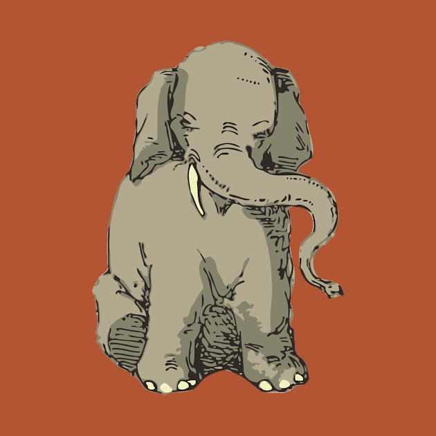 Baby Elephant by linesdesigns