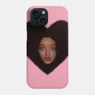 Whitney Heart Afro Phone Case