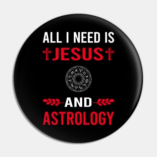 I Need Jesus And Astrology Astrologer Pin