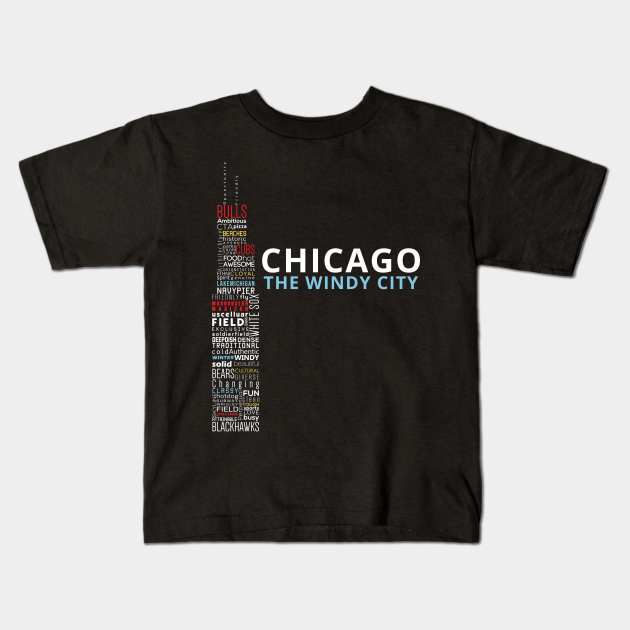 Illinois Lifestyle Chicago Illinois Windy City WHT Chicago Kids T-Shirt