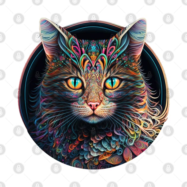 Mandala cat by ArgonArtist