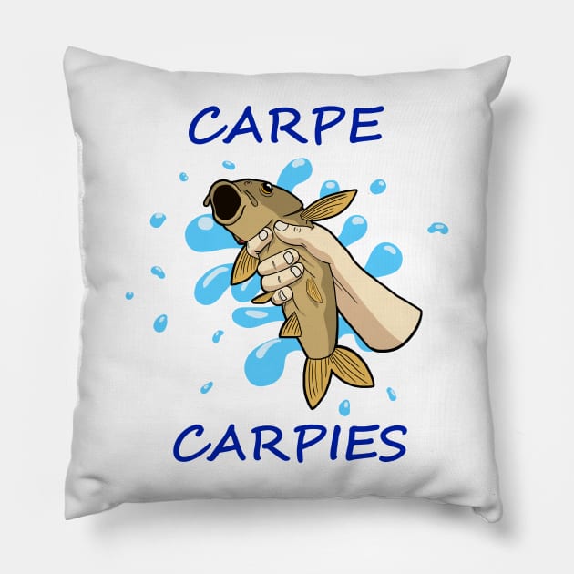 Seize the Fishes Pillow by Danger Dog Design