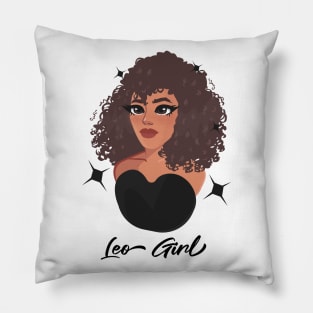 Leo Girl Zodiac Sign Astrology Pillow