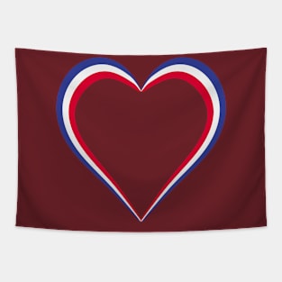 France flag heart shape pattern Tapestry