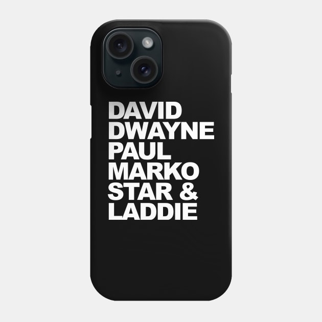 David, Dwayne, Paul, Marko, Star & Laddie - The Lost Boys Phone Case by My Geeky Tees - T-Shirt Designs