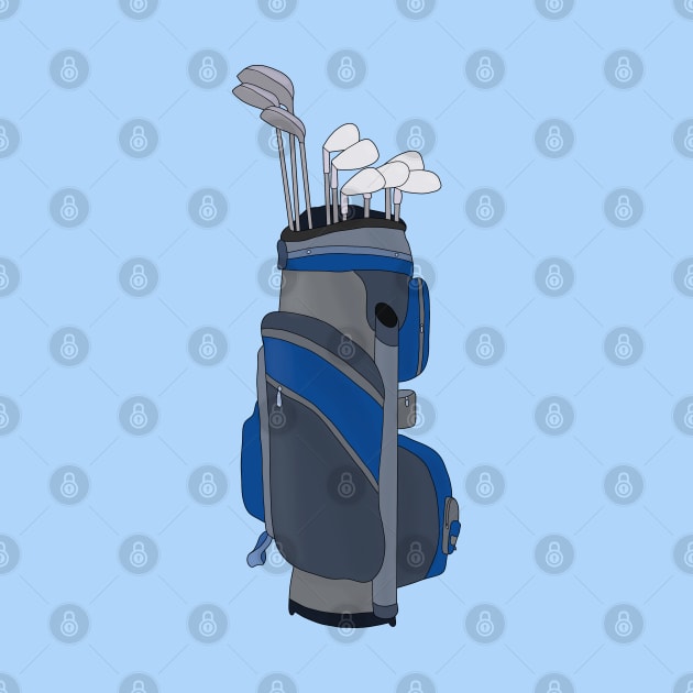 Blue and Gray Golf Bag by DiegoCarvalho