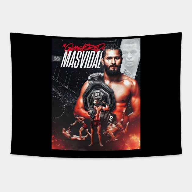 Jorge 'Gamebred' Masvidal Tapestry by Fit-Flex