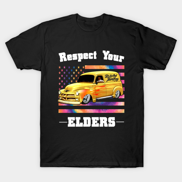 Discover Funny Car Guy - Respect Your Elders Classic Panel Truck - Truck - T-Shirt