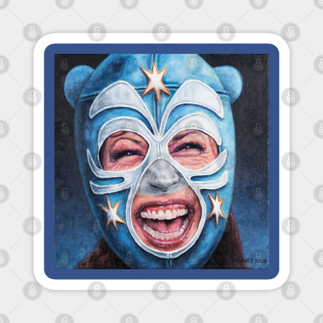 Kamala: Wrestling Mask Portrait Magnet by Hello1964