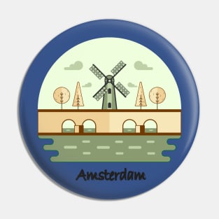 Amsterdam landmark Pin