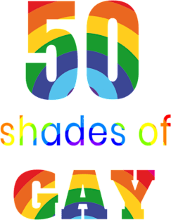 50 Shades Of Gay LGBTQ Queer Support T-Shirt Magnet