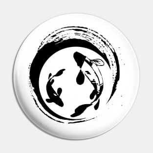 KOI FISH IN BLACK BRUSH PAINT STYLE Pin