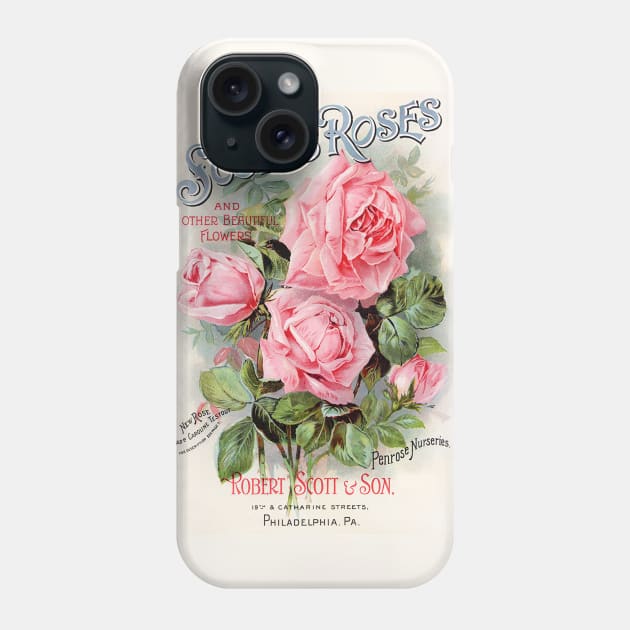 Scott's Roses, Seed Catalogue Phone Case by WAITE-SMITH VINTAGE ART