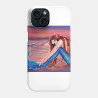 Touched by the sun mermaid by Renee Lavoie Phone Case