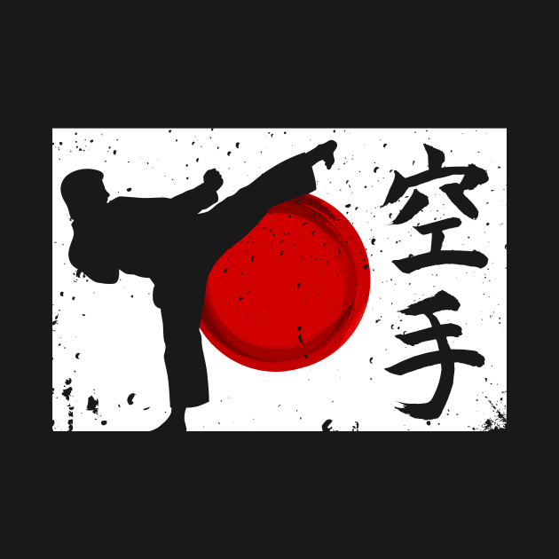 Japanese Karate Shirt High Kick by ThreadsMonkey