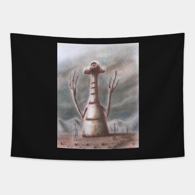 Segmented Giants Tapestry by EderArt