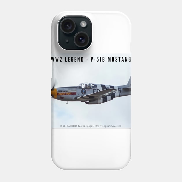 P-51B Mustang- WW2 Legend Phone Case by acefox1