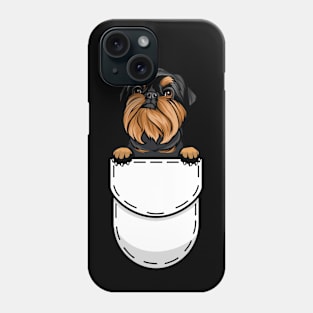 Funny Brussels Griffon Pocket Dog Phone Case