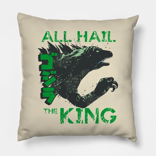 Godzilla All Hail the King Pillow by EdSan Designs