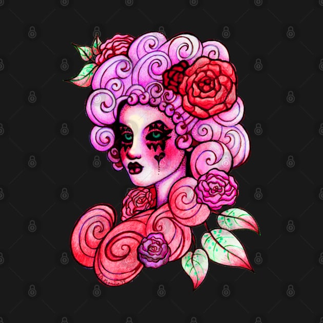 Pink Rose Curls Lady by Flutter Eyes Butterfly Skies The Art Of Stephanie Ann Garcia