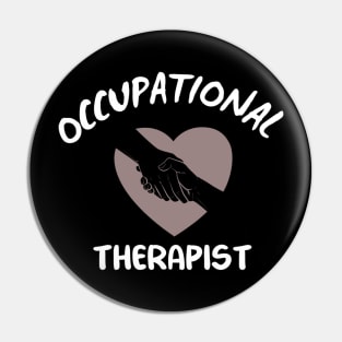 Title Occupational Therapist Heart Logo T-Shirt, Black Unisex Tee for Health Professionals, Gift for OT Pin