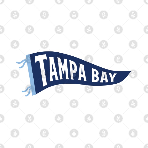 Tampa Bay Pennant - White by KFig21